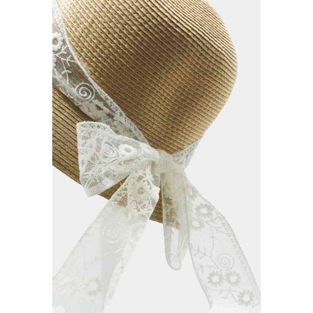 Voodoo Vixen - Lace Ribbon Sun hat - Beige